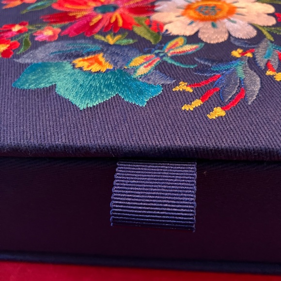 Brighton French Garden Embroidered Fabric Jewelry Box Organizer Style D30279 - Picture 2 of 8